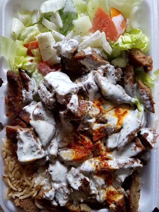 Lamb Platter Over Rice